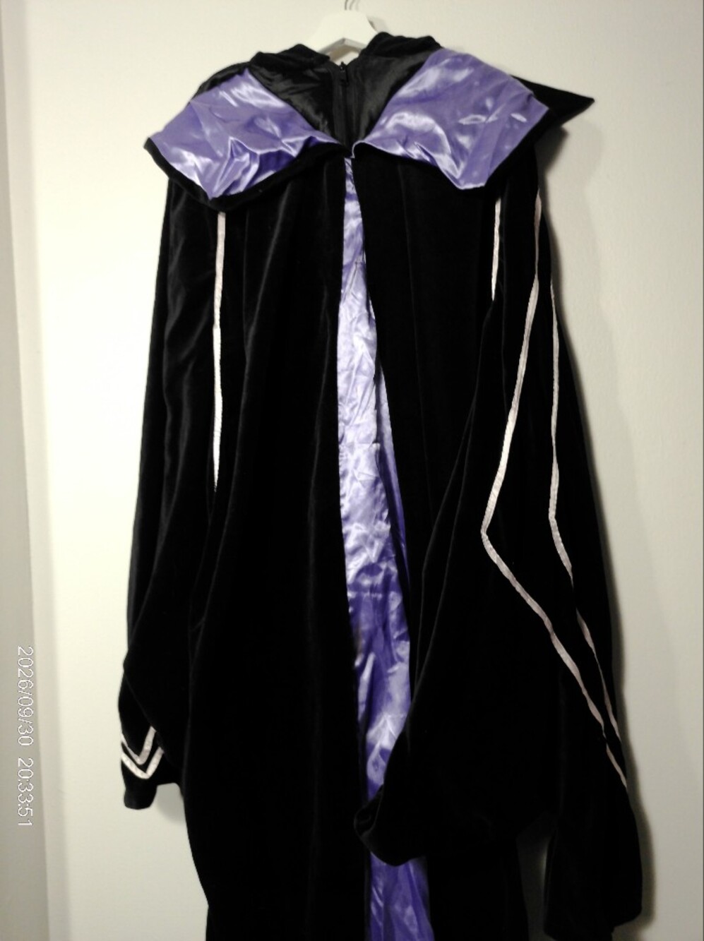 Vtg Disney Catalog Maleficent Costume Robe Velvet Black Purple Size XL